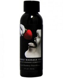 Earthly Body Edible Massage Oil Strawberry 2oz (SKU: TCN-7750-203)