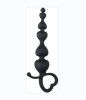 Anal Chain with Pull Ring - 18.5 cm / 3.35 inch / 7.28 inch - - Black Anal Beads - For him and her